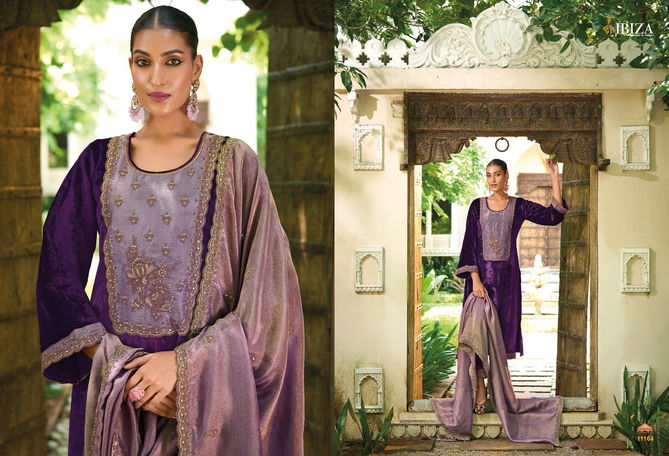 Sabhyata By Ibiza Embroidery Velvet Salwar Kameez Wholesale Shop In Surat
